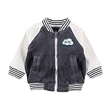 Baby Nest ベビー服 キッズ 男の子 長袖 アウター ジャケット 野球風 カジュアル ネイビー 3-6M