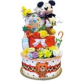 ダイパーケーキ おむつケーキ ディズニー ミッキー マウス テープタイプパンパース 61枚３段 出産祝い 男の子DK3027-S