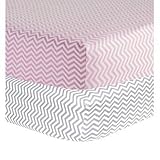 Chevron Print Flannel 2 Piece Crib Sheet Set by Trend Lab [並行輸入品]