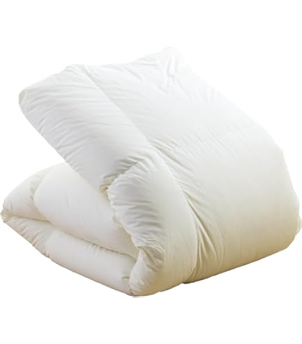 Amazon｜京都金桝 羽毛布団 2層キルト シングル ハンガリー産ホワイト