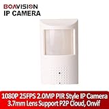 PIR Style Motion Detector Hd H.264 1080p Hidden Ip Camera 2.0mega Pixel Onvif 2.3 P2p Plug and Play 
