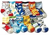 Assorted Designsクルーベビー幼児子滑り止めソックス( 2 – 3 Years Old Baby Wear ) forクリスマスハロウィンギフトパックof 12ペア