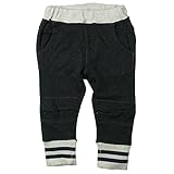 《H28年秋冬物》 nico hrat(ニコフラート) 製品洗い加工済み 30/10綿裏毛ボーダーロングパンツ 120cm /MC NO.B-261062