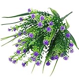 Perfk 全6色　美しい　造花　花瓶挿し　装飾花　家　結婚式　装飾　庭　オフィス　コーヒーハウス　装飾花　　 - 紫