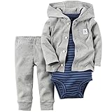 カーターズ carter's 男の子用薄グレーAHOY MATEY船長さんなりきりフード付きジャケット上下3点セット (3months(55-61cm)) [並行輸入品]