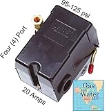 UNIVERSAL PRESSURE SWITCH 95-125 PSI FOR AIR COMPRESSOR 4 PORT REPLACES HUBBELL FURNAS SQUARE D SIEM