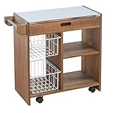 サンアイ 国産 ステンレス天板 キッチンワゴン (キャスター付き)