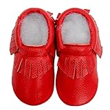 （ガオルイ）Gaoruiベビータッセルソフトソールレザーシューズ少年少女のモカシン6-43ヶ月