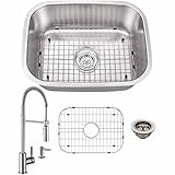 Cahaba casc0045 23 – 7-16 X 17 – 3 - 4 18ゲージステンレススチールシングルボウルバーSink with Pull Down Industrialスタイルキッチン