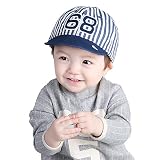 erisoベビー男の子シャンブレーストライプフラットピークベースボールキャップ US サイズ: M カラー: ブルー