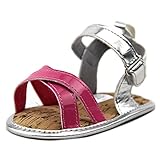 Luvable Friends Strappy Sandals ベビー 米国 12-18 Months ピンク バックストラップシューズ [並行輸入品]