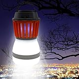 Firlar UV誘引式蚊取り器 電撃殺虫器　虫除けライト UV光源誘引式 薬剤不要 赤ちゃんやペットにも安心LEDランタン＆誘虫灯 蚊取り＆照明両用　IP67全身防水　室内とアウトドア兼用 オレンジ