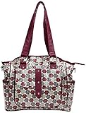 Bellotte Designer Tote Diaper Bag, Red Rose