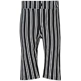 2016年 秋冬 un-deco アンデコ ストライプ プリント ミニ裏毛 ７分丈パンツ ブラック◇95cm