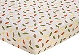 Forest Friends Fitted Crib Sheet for Baby/Toddler Bedding Sets by Sweet Jojo Designs - - Mini Leaf P