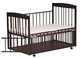 サワベビー ベビーベッド ティアラDX DB(ダークブラウン) No.24