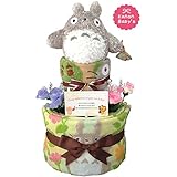 出産祝いに大人気！となりのトトロのおむつケーキ/赤ちゃんの内祝い・誕生日プレゼント ギフトセット ダイパーケーキ/男の子・女の子 (パンパースS20枚 （出産祝い用に）)