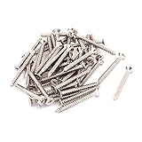 uxcell　セルフタッピングねじ　3.9mm x 38mm　フルスレッド　皿頭クロスヘッド　50個入り