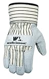 Wells Lamont Leather Work Gloves with Safety Cuff, Suede Palm, Small (4000S) by Wells Lamont