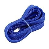 uxcell　編組スリーブ　拡張可能　ロイヤルブルー　PET　16mm直径　5M全長