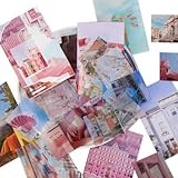 Alideco シール フレークシール | ヴィンテージインステッカー 風景 | スケジュール 手帳 アルバム デコ 手紙 カレンダー / 110枚セット (カルペ夏kaerpeidexiatian)