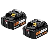 Enermall 18v マキタ バッテリー 2個セット BL1860b 6000mAh BL1830 BL1840 BL1850 BL1860対応互換バッテリー LED残量表示付き リチウムイオン電