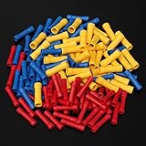 Beho-50Pcs絶縁バットワイヤーコネクタ圧着端子10-22AWG 0.5-6.0mm2 PVCキット