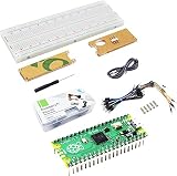 Adeept Raspberry Pi Picoスターターキット Pico ラズベリーパイピコ マイコン（ヘッダー付き） RP2040マイクロコントローラー ブレッドボードデュポンワイヤー アクリル保護ケース ラズベリーパイ ピコ 初心者向け キット DIYプロジェクトに適しています