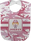 Pink Camo Personalized Bib by Baby Milano