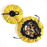 Swoop Miniポータブルおもちゃストレージバッグ、イエロー、16 " – Ideal For整理Legoピース