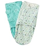 スワドルミー 2セットオーガニック おくるみ Summer Infant サマーインファント サマー SwaddleMe 【54120】　（サイズ：L、カラー：Elephant Pebble） [並行