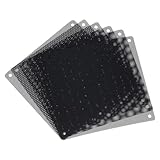 uxcell 6枚 PC ケースファン 防塵 グリル 140x140mm 穴あきグリル PCダストフィルター PVC製 防塵メッシュ 黒