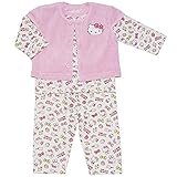 HELLO KITTY ハローキティ ニットキルト ベスト付き 長袖パジャマ 【YP】 fk2905 100cm ピンク