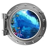 12" Port Scape Instant Sea Porthole Window Sunken Ship 1 Wall Sticker Graphic Decal Kids Game Room D