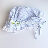 Sakurakofu 赤ちゃん 昭和レトロ 帽子 ベビーボンネット リボーンドール用 新生児用 0歳児 かわいい (ブルー)
