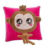 GAIN-DIRECT 車載 車内 車 用 クッション 兼 ブランケット ぬいぐるみ タイプ たためる ひざ掛け かわいい カーグッズ 冷房 冷え性 子供 保温 カワイイ キッズ 抱き枕 あにまる ど