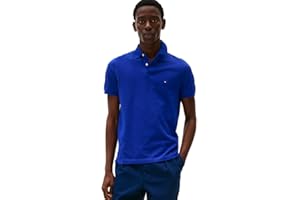 Tommy Hilfiger Men's Short Sleeve Polo Shirts in Classic Fit with Stretch and Organic Pique Cotton