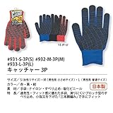 福徳産業【3双組5組セット販売】#931-S-3P キャッチャー3双組 S 紺 手袋　女性Sサイズ