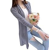 Marshel マタニティ カーディガン アウター 長袖 春 夏 カジュアル 体型カバー おしゃれ ゆったり シンプル 薄手 産前 産後 グレー XL