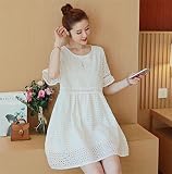マタニティウェア 服 ワンピース 無地 透け感 夏 ゆったり カジュアル ワンピース 妊婦服 産前 産後 レディース マタニティワンピース XXL ホワイト