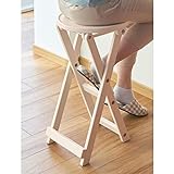 折りたたみ式スツール　　オフホワイト　ハイ