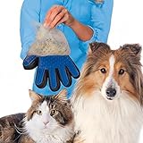 ペットブラシ 手袋 グローブ 犬と猫に使える お手入れ 抜け毛 ペット用ブラシ ペット服 ブラシ ペットのグローブブラシ ゴム ブルー グルーミング (ペット ブラシ#1)