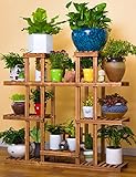 Plant shelf 木製フラワーラック、室内バルコニーソリッドウッドフラワーラック、ハンギングポットプラント、ウッドポットラック Flower racks ( 色 : A )