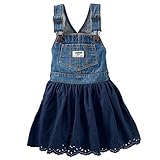 OshKosh B ' goshベビー女の子デニムJumper with Eyeletスカート カラー: ブルー