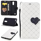 Aireratze(TM) LG K10 2017 ケース　PU　手帳型　携帯電話用 [USBケーブルは無料です]　カバー カード収納ポケット付き　マグネット式　ストラップ付き　スマートフォン保護ケー