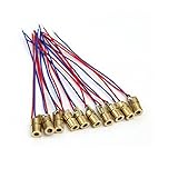 Homefunny 10個 レーザーヘッド 6MM外径 5V 半導体レーザー管 赤いビーム