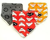 ベビー おしゃれ あったか スタイ 3枚 セット バンダナ ビブ 秋冬 北欧 (A)