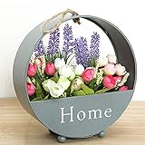 多機能 フラワースタンド 壁掛けバルコニー ハンギングプランター 花かご 吊り下がる バスケット 壁掛用 装飾 花 多肉植物 観葉植物 パーティー イベント リビングルーム 屋外 インテリア (グレー