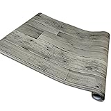 DIY 壁紙 シール ウォール ステッカー ペーパー かんたん 貼付 ウッディ 木 目 お洒落 53cm 5m (グレー)