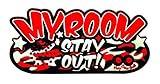 High Quality Recordable Door Plaques - Red Camo Stay Out, One Size